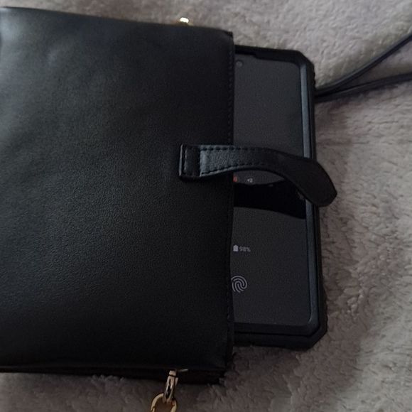 Womens Wristlet Crossbody Bag - A New Day™ Black - Picture 9 of 9